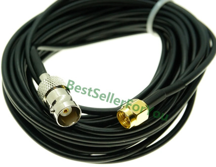 Extension Cable SMA Male Connector To BNC Bulkhead Female 50-Ohm RG174 RF Cable