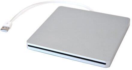 Externe Usb Dvd Case Voor Pro Sata Harde Schijf Dvd Super Multi Slot Heeft Aluminium Look Zilver