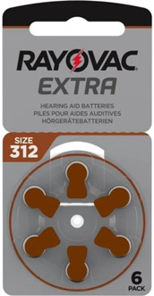 Extra Advanced hoorbatterijen Zinc-Air 312A - 6 stuks