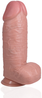 Extra Dikke Recht met Ballen 10 / 25,4 cm - Vlees