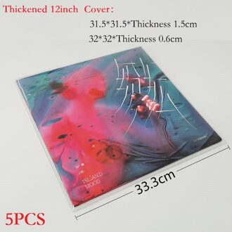 Extra Dikte Pvc Hersluitbare Buitenste Mouwen Voor 12 ''Enkele Lp Gatefold 2LP 10'' Vinyl 7 ''Record Envelop cover 5stk 12in Widen