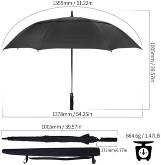 Extra Grote Paraplu Injectie Technics Glasvezel Golf Paraplu As Dubbele Luifel Winddicht Waterdicht Automatische Open