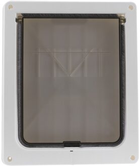 Extra Grote Plastic Pet Kat Hond Afsluitbare Beveiliging Flap Deur Poort Frame Magnetische Sluiting Deur Poort Frame Voor Kleine Huisdier levert wit
