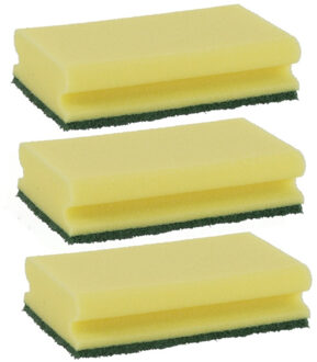 Extra grote schuursponsen - 25x - met greep - 16,5 x 8 x 4,7 cm