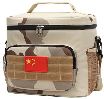 Extra Grote Verdikking Koeltas 600D Oxford Pack Outdoor Geïsoleerde Lunch Koude Opslag Zakken Verse Voedsel Picknick Container X594D desert camo
