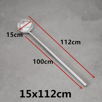 Extra lange roestvrij staal houten handvat spatel Soep lepel koken kantine keuken China wok chef soep fabriek spatel Turner 15x112cm