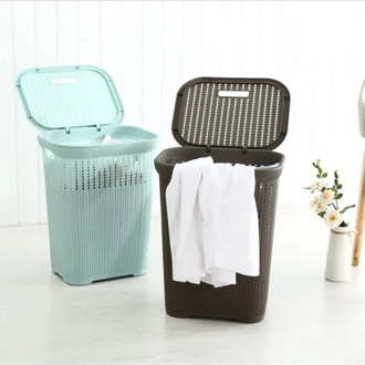 Extra large hamper plastic laundry basket laundry bucket dirty clothes tweezers rattan household bathroom dirty clothes storage