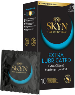 Extra Lubricated - Latexvrije Condooms 10 stuks Transparant - 53 (omtrek 11-11,5 cm)