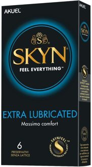 Extra Lubricated - Latexvrije Condooms 6 stuks Transparant - 53 (omtrek 11-11,5 cm)