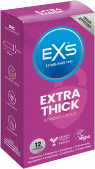 Extra Safe 12 Dikkere Condooms 12 stuks Transparant - 53 (omtrek 11-11,5 cm)