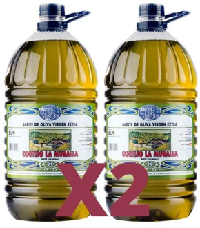Extra virgin olive oil, AOVE superior quality, 2 5L garrafas, Hojiblanca variety, cold extraction, family harvest