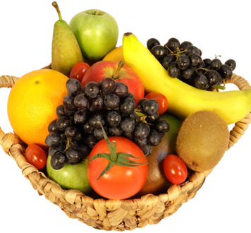 Extra volle luxe fruitmand Ø 25 cm