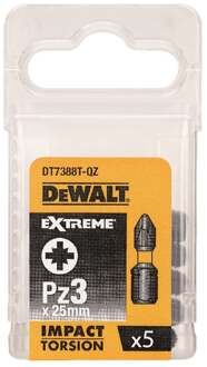Extreme Impact Torsion Schroefbits Dt7388t-qz 25mm Pz3 5 Stuks