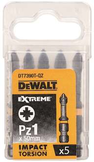 Extreme Impact Torsion Schroefbits Dt7390t-qz 57mm Pz1 5 Stuks