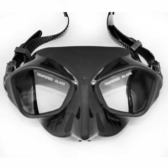 Extreme lage volume onderwatervissers duiken masker zwart siliconen rok strap gehard lens freediving masker volwassen onderwatervissers gears