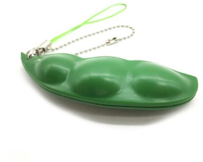 Extrusie Pea Bean Soja Edamame Stress Verlichten Speelgoed Leuke Fun Sleutelhanger Ring Bag Charms Trinket Stress Relief Speelgoed