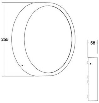 Eye LED buitenwandlamp open, wit