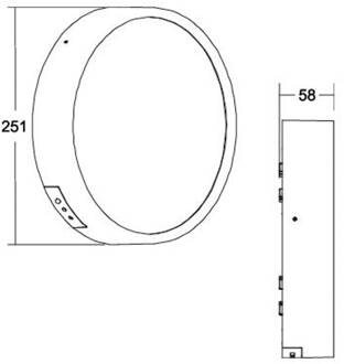 Eye LED buitenwandlamp ring wit