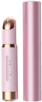 Eye Massage Met Warmte & 3 Licht Modi Ogen Facial Massager Wand Voor Donkere Kringen Wallen & Vermoeidheid Verwijdering Oplaadbare Roze