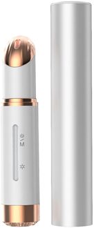 Eye Massage Met Warmte & 3 Licht Modi Ogen Facial Massager Wand Voor Donkere Kringen Wallen & Vermoeidheid Verwijdering Oplaadbare wit