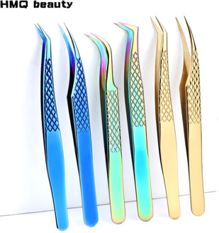 Eyelash Tweezers Excellent Closure Stainless Steel Lash Accessories Tweezers For 3D Volume Lash Extension Supplies Makeup Tools