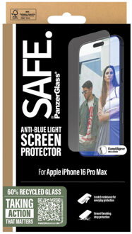 EyeScreenprotector Ultra Wide Fit met applicator voor de Apple iPhone 16 Pro Max Transparant