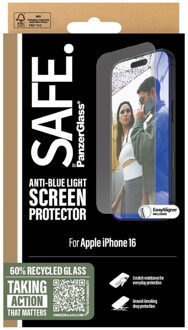 EyeScreenprotector Ultra Wide Fit met applicator voor de Apple iPhone 16 Transparant