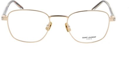 Eyewear Klassieke Zwarte Zonnebril Saint Laurent , Yellow , Unisex - ONE Size