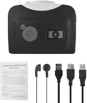 Ezcap230 Cassette Tape-to-MP3 Converter Bespaar In Usb Flash Disk Auto Partitie Recorder Met Oortelefoon Cassette Te MP3 Converter