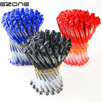 EZONE 20PCS Gel Pen 0.5mm Black/Blue/Red Ink Bullet Nose/ Needle Roller Pen Cap Pulling Design School Office Stationery Supply