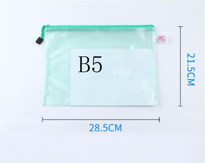 Ezone A3/B4/A4/B5/A5/A6 Bestand Zak 1Pc Transparante Raster Bestand Pocket document Pen Zak Rits Briefpapier Zak Kleur Willekeurige