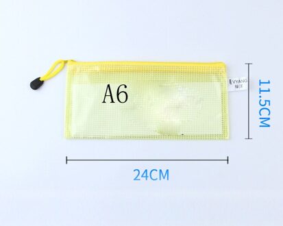 Ezone A3/B4/A4/B5/A5/A6 Bestand Zak 1Pc Transparante Raster Bestand Pocket document Pen Zak Rits Briefpapier Zak Kleur Willekeurige