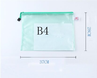 Ezone A3/B4/A4/B5/A5/A6 Bestand Zak 1Pc Transparante Raster Bestand Pocket document Pen Zak Rits Briefpapier Zak Kleur Willekeurige