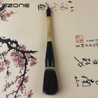 EZONE Oversized Kalligrafieborstel Beer Haar Hopper-vormige Schrijven Borstel Bamboe Chinese Traditionele Inkt Borstel Grote Borstel Levert