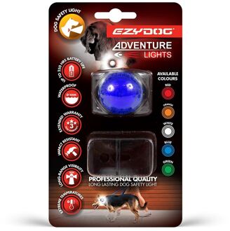 Ezydog Adventure Hondenlampje - Hondenverlichting Blauw - Een maat