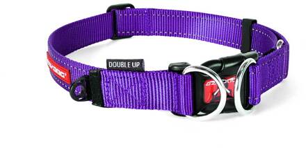 Ezydog Double Up Halsband - Halsband met dubbele ring Paars - L