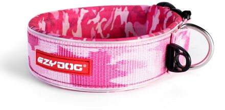 Ezydog Neo Wide - Brede halsband hond Camouflage roze - 2XL