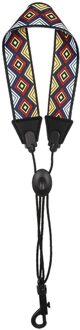 F-74 Verstelbare Saxofoon Riem Ruit Patroon Neck Sling voor Alto Tenor Klarinet met Haak Sluiting