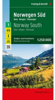 F&B Wegenkaart Noorwegen 1 - Zuid - Oslo, Bergen - F&B Wegenkaarten