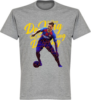 F. de Jong Barcelona Script T-Shirt - Grijs - XL