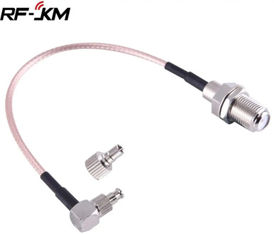 F Female To TS9 & CRC9 Male Plug Coaxial Adapter RF Connector RG316 cable 15cm