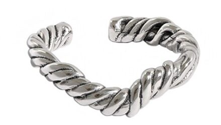 F.i.n.s Koreaanse Pure 100% 925 Sterling Zilveren Ring Retro Vintage Onregelmatige Wave Twist Vinger Ringen Voor Vrouwen Zilveren Ring 925