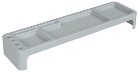 F # Kantoor Tafel Organisator Plastic Toetsenbord Organisator Computer Opbergrek Voor Telefoon/Stationaire Orgainzer Desktop Plank grijs
