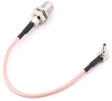 F Type Female Jack To CRC9 connector Male Right Angle RG316 Pigtail Cable For HUAWEI Modem 15cm