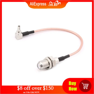 F Type Female Jack To CRC9 Male Right Angle RG316 Pigtail Cable 15cm For HUAWEI Modem