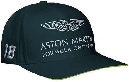 F1 Officiële Coureur Lance Stroll Heren Groene Pet Wit - One Size