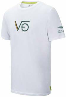 F1 Sebastian Vettel Coureur Heren Wit T-Shirt - maat XL