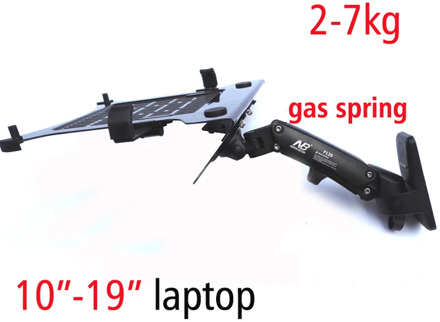 F120-DA1 360 rotate folding swivel Gas Spring Wall Mounted Laptop Holder Arm Aluminum Alloy Full Motion 10"-19" 17" Laptop Stand