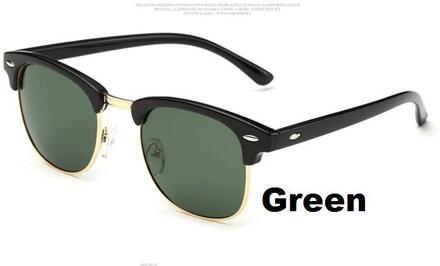 F3 Classic Half Metal Gepolariseerde Zonnebril Mannen Vrouwen Spiegel Zonnebril Mode Vrouwelijke Gafas EEN UV400 groen