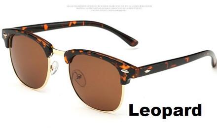 F3 Classic Half Metal Gepolariseerde Zonnebril Mannen Vrouwen Spiegel Zonnebril Mode Vrouwelijke Gafas EEN UV400 luipaard